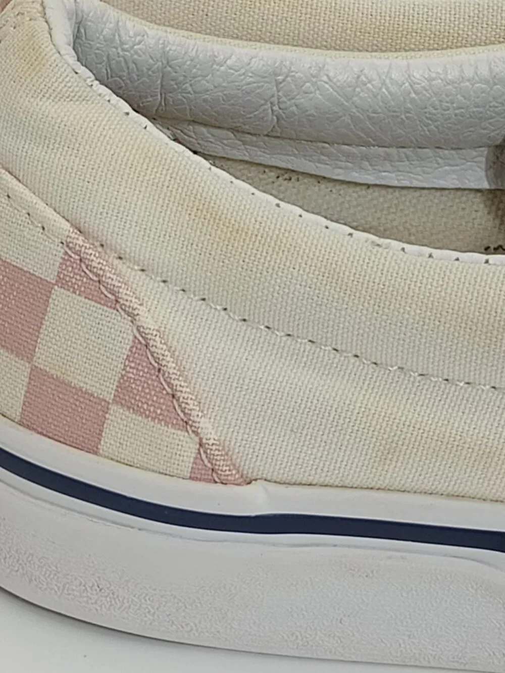 Vans Classic Slip-On Pink White Checkerboard Sneakers Women's Size 7